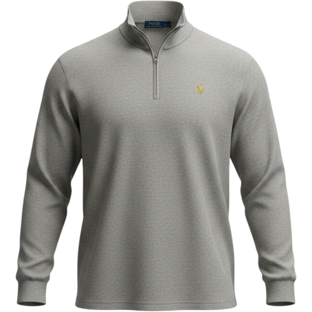 Polo Ralph Lauren Estate Rib 1/4 Zip Pullover Men Sz XXL Sweater Gray Preppy